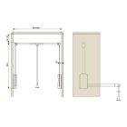 RIEX VT43 ruhalift, 10kg, 660 - 890mm, fehér
