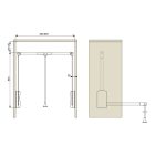 RIEX VT43 ruhalift, 10kg, 660 - 890mm, eloxált alumínium|ezüst