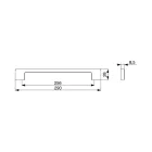 RiexTouch XH02 fogantyú, 256 mm, szálcsiszolt nikkel