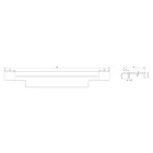 RiexTouch XP41 profilfogantyú, bepattintós, 296 mm, rozsdamentes acél utánzat