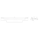 RiexTouch XP41 profilfogantyú, bepattintós, 446 mm, rozsdamentes acél utánzat