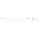 RiexTouch XP41 profilfogantyú, bepattintós, 596 mm, eloxált alumínium