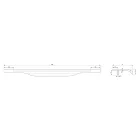 RiexTouch XP45 profilfogantyú, bepattintós, 296 mm, rozsdamentes acél utánzat