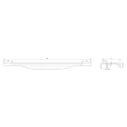 RiexTouch XP45 profilfogantyú, bepattintós, 446 mm, szálcsiszolt fekete