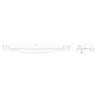 RiexTouch XP45 profilfogantyú, bepattintós, 796 mm, szálcsiszolt fekete
