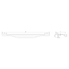 RiexTouch XP45 profilfogantyú, bepattintós, 896 mm, szálcsiszolt fekete