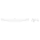 RiexTouch XP45 profilfogantyú, bepattintós, 496 mm, matt fehér