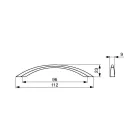 RiexTouch XH04 fogantyú, 96 mm, polírozott króm