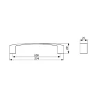 RiexTouch XH07 fogantyú, 256 mm, polírozott króm