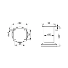 Riex GS36 bútorláb D50, H200, króm