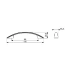 RiexTouch XH09 fogantyú, 96 mm, polírozott króm