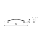 RiexTouch XH37 fogantyú, 96 mm, polírozott króm