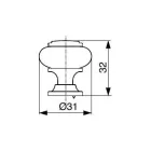 RiexTouch XR22 gombfogantyú, patinás barna/porcelán