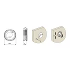 RIEX JK42 állítható bútorakasztó|függesztő, D35x12mm, tartozékokkal fekete