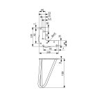 Riex GS43 bútorláb H130, matt fekete