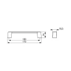 Citterio Giulio XR15 fogantyú, 160 mm, patinás öntöttvas