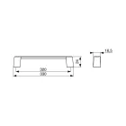 Citterio Giulio XR15 fogantyú, 320 mm, natúr bronz
