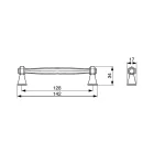 Citterio Giulio XR24 fogantyú, 128 mm, patinás öntöttvas