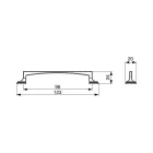 Citterio Giulio XR25 fogantyú, 96 mm, patinás öntöttvas