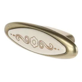   Citterio Giulio XR28 gombfogantyú, 32 mm, matt bronz / porcelán