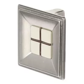   Citterio Giulio XR29 gombfogantyú, nagy, 32 mm, matt nikkel / porcelán