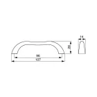 Citterio Giulio XR30 fogantyú, 96 mm, polírozott szálcsiszolt bronz