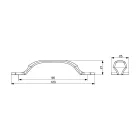 Citterio Giulio XR32 fogantyú, 96 mm, patinás öntöttvas