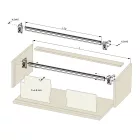 Italiana Ferramenta Libra H7 alumínium sín függesztő vasalathoz, H40,2 L2000mm