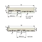 RIEX ES80 felső és alsó vezetősín tolóajtóhoz, 3000mm, galvanizált ezüst