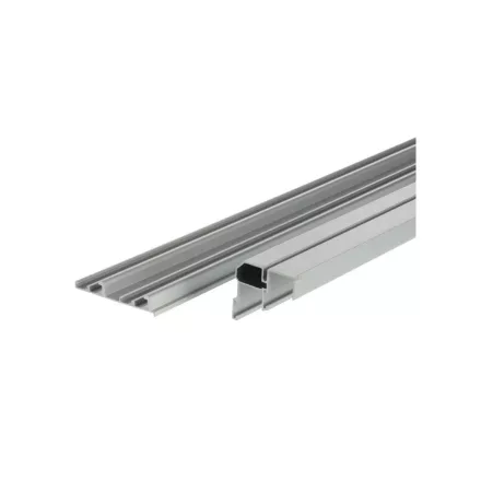 RIEX ES80 felső és alsó vezetősín tolóajtóhoz, 4000mm, galvanizált ezüst