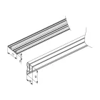 RIEX ES80 felső és alsó vezetősín tolóajtóhoz, 4000mm, galvanizált ezüst