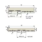 RIEX ES80 felső és alsó vezetősín tolóajtóhoz, 4000mm, galvanizált ezüst