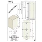 RIEX ES03 ajtómerevítő, műanyag, 2250mm, fekete
