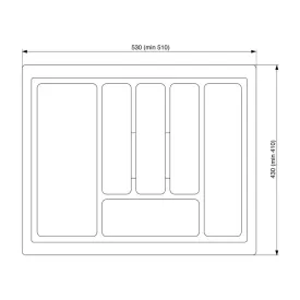 Riex GM45 evőeszköztartó 60 (55x45), fehér