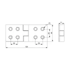 Riex NC05 lapospánt, 120x40 mm, T3, fehér cink