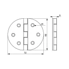 Riex NC07 lapospánt, kerek, 72x60 mm, T2, fekete