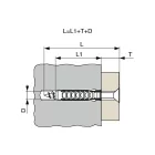 FISCHER feszítő tipli DuoPower, 8x65mm, L, hosszabbított (50db|csomag)