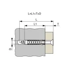 FISCHER feszítő tipli UX 5 x 30mm, R, peremmel (100db | csomag)