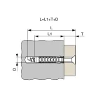 FISCHER feszítő tipli UX 10 x 60mm, R, peremmel (50db | csomag)