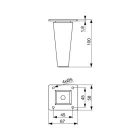 Riex GW20 bútorláb, kúpos egyenes, D45/D25, H100, lakkozatlan natúr bükk (4 db/csomag)