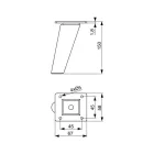 Riex GW22 bútorláb, kúpos dőlt, D45/D25, H150, lakkozatlan natúr bükk (4 db/csomag)