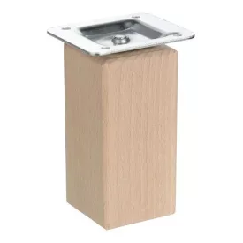   Riex GW25 bútorláb, négyzetes, 45x45 mm, H100, lakkozatlan natúr bükk (4 db/csomag)