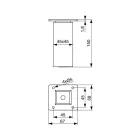 Riex GW25 bútorláb, négyzetes, 45x45 mm, H150, lakkozatlan natúr borovi (4 db/csomag)