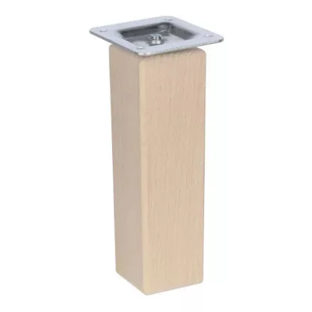 Riex GW25 bútorláb, négyzetes, 45x45 mm, H150, lakkozatlan natúr bükk (4 db/csomag)