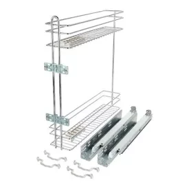   Riex GD34 oldalsó drótkosarak, Blum teljes kihúzású rejtett fióksín, 3D frontrögzítők, bal, W150, kr