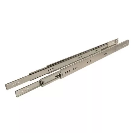 Riex NB75 golyós fióksín, teljes kihúzás, 120 kg/120 kg, H57, 2.0*2.0*2.2 mm, 800 mm