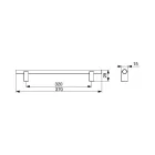 Citterio Giulio XH62 fogantyú, 320 mm, matt fekete