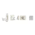 Riex NC70 közézáródó kivetőpánt, rápattintós, csillapítással + H0 excenteres sz.talp, sötétszürke