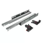 Riex NU80 rejtett fióksín, 16 mm, telj. kihúzású, csillapítással, szinkron., 40 kg, 500 mm, 3D áll.