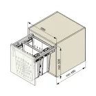 Riex GN76 szennyestartó - 600, 2x40L, H506, sínek nélkül, fehér
